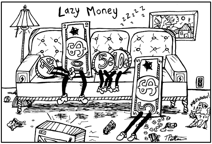 Lazy Money - Remote Financial Planner - Tim Patterson Art